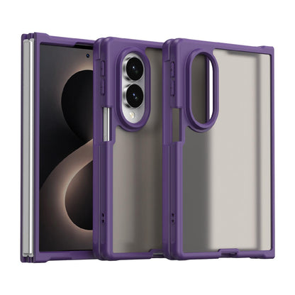 For Galaxy Z Fold8 5G Fan Dun Series TPU Hybrid PC Frosted Phone Case - Purple - EDA008121103D