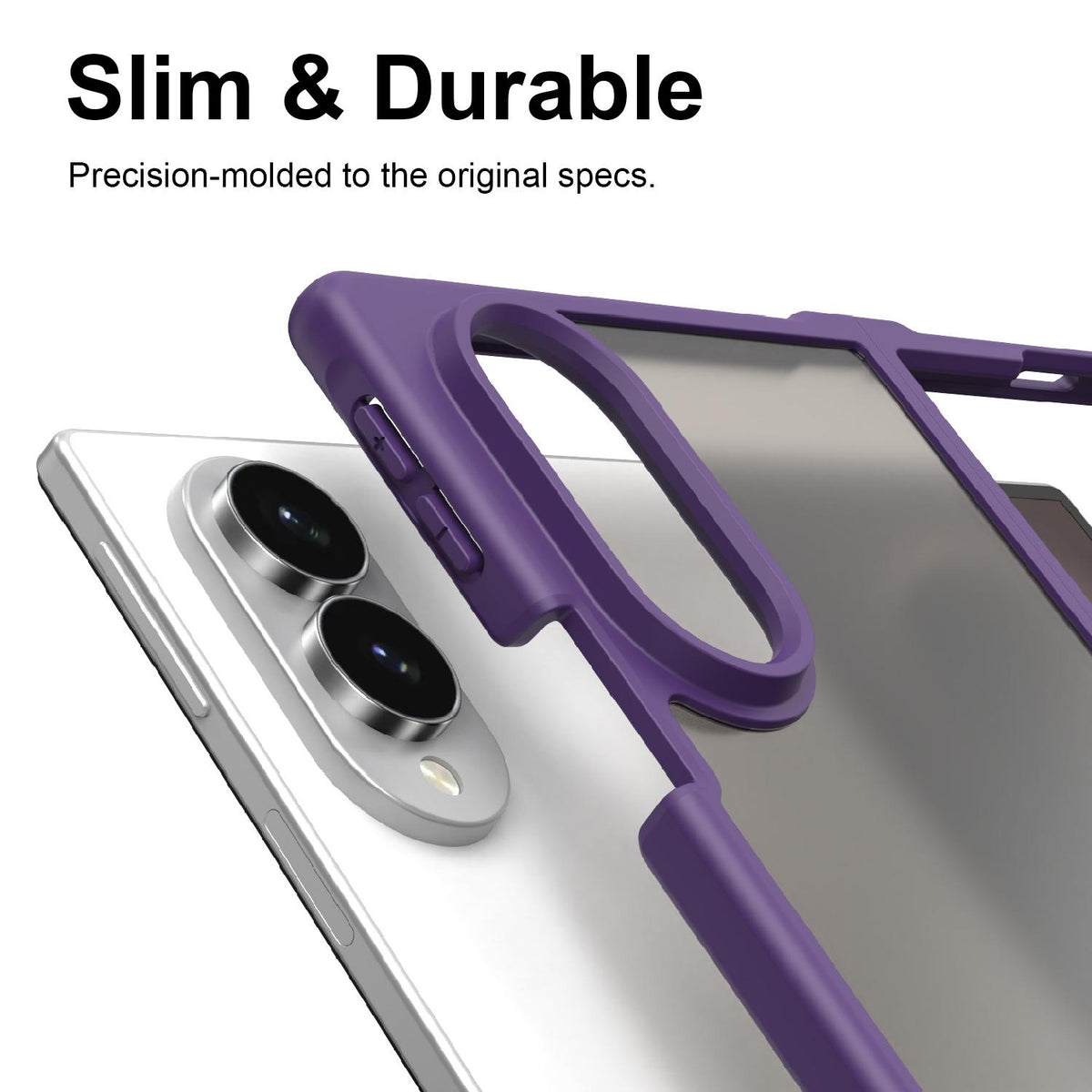 For Galaxy Z Fold8 5G Fan Dun Series TPU Hybrid PC Frosted Phone Case - Purple - EDA008121103D