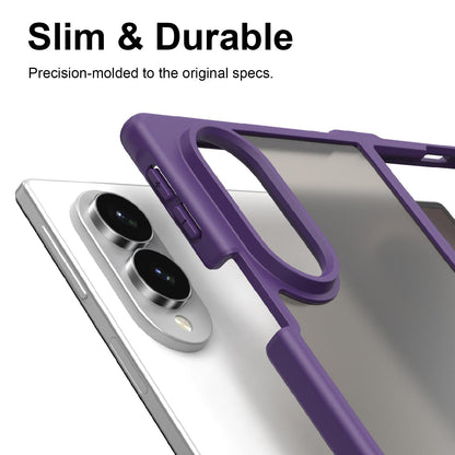 For Galaxy Z Fold8 5G Fan Dun Series TPU Hybrid PC Frosted Phone Case - Purple - EDA008121103D