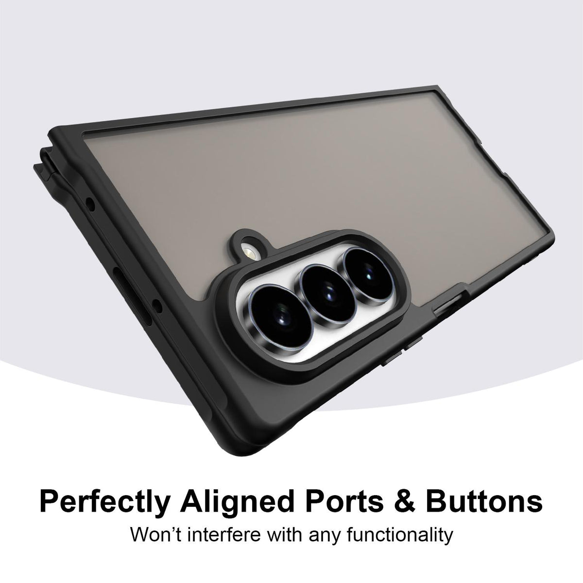 For Galaxy Z Fold8 Ultra 5G Fan Dun Series TPU Hybrid PC Frosted Phone Case - Black - EDA008121104A