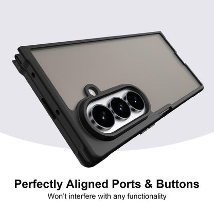 For Galaxy Z Fold8 Ultra 5G Fan Dun Series TPU Hybrid PC Frosted Phone Case - Black - EDA008121104A