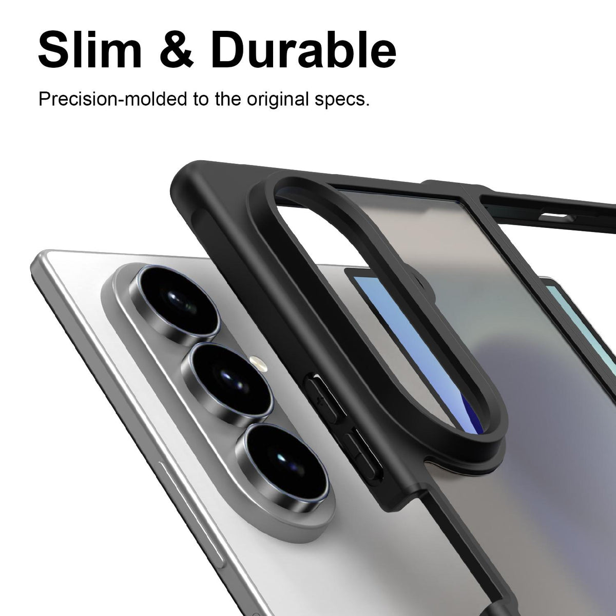 For Galaxy Z Fold8 Ultra 5G Fan Dun Series TPU Hybrid PC Frosted Phone Case - Black - EDA008121104A