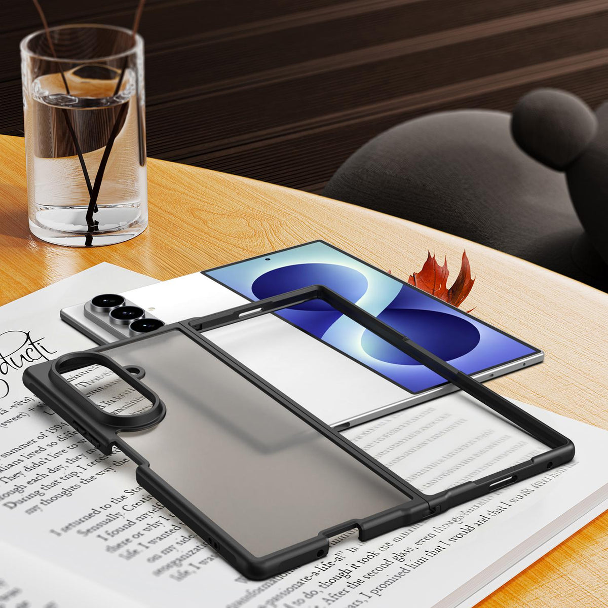 For Galaxy Z Fold8 Ultra 5G Fan Dun Series TPU Hybrid PC Frosted Phone Case - Black - EDA008121104A