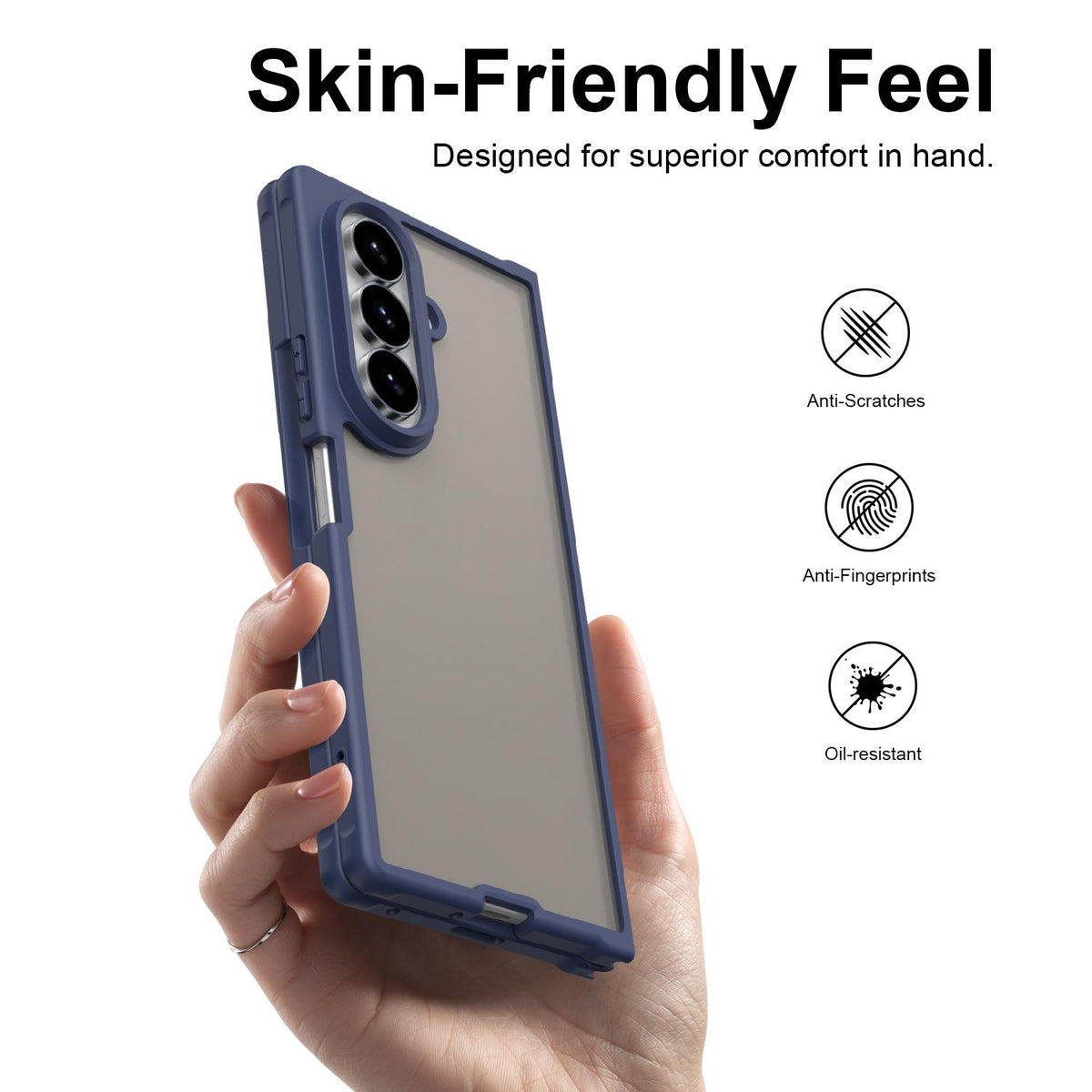 For Galaxy Z Fold8 Ultra 5G Fan Dun Series TPU Hybrid PC Frosted Phone Case - Blue - EDA008121104B