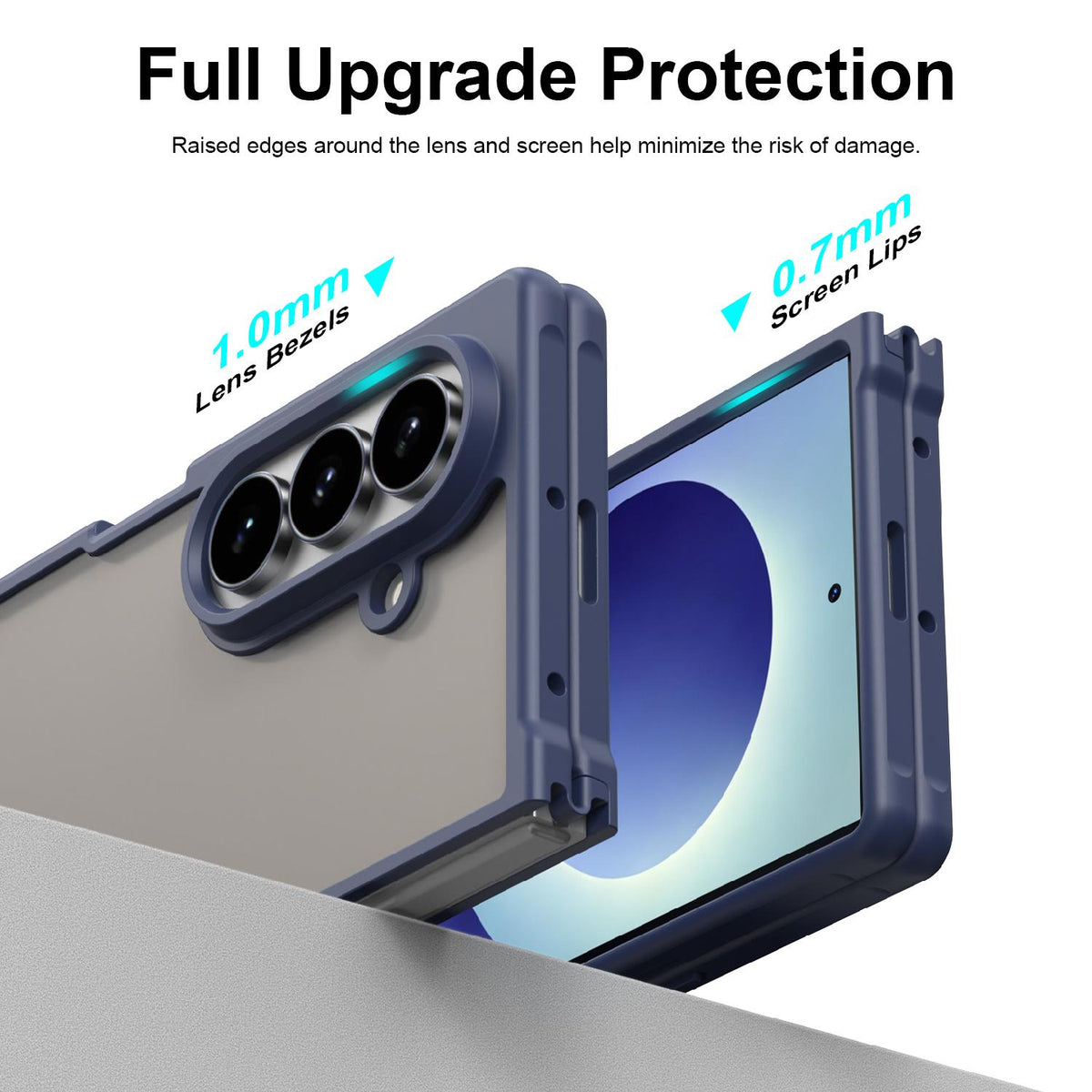 For Galaxy Z Fold8 Ultra 5G Fan Dun Series TPU Hybrid PC Frosted Phone Case - Blue - EDA008121104B