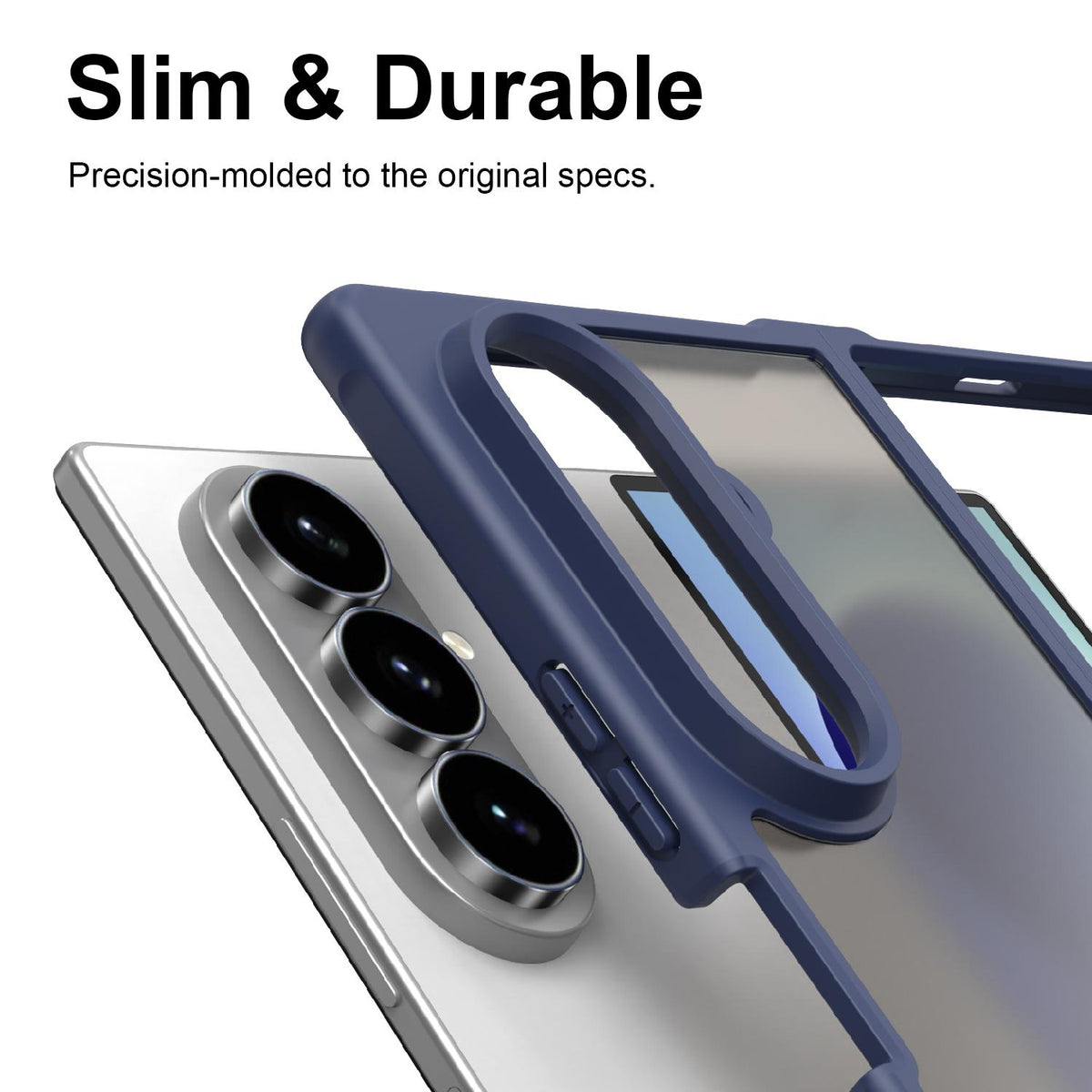 For Galaxy Z Fold8 Ultra 5G Fan Dun Series TPU Hybrid PC Frosted Phone Case - Blue - EDA008121104B