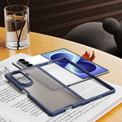 For Galaxy Z Fold8 Ultra 5G Fan Dun Series TPU Hybrid PC Frosted Phone Case - Blue - EDA008121104B