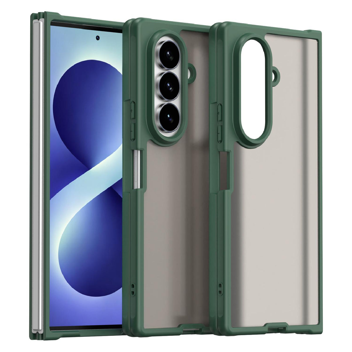 For Galaxy Z Fold8 Ultra 5G Fan Dun Series TPU Hybrid PC Frosted Phone Case - Green - EDA008121104C