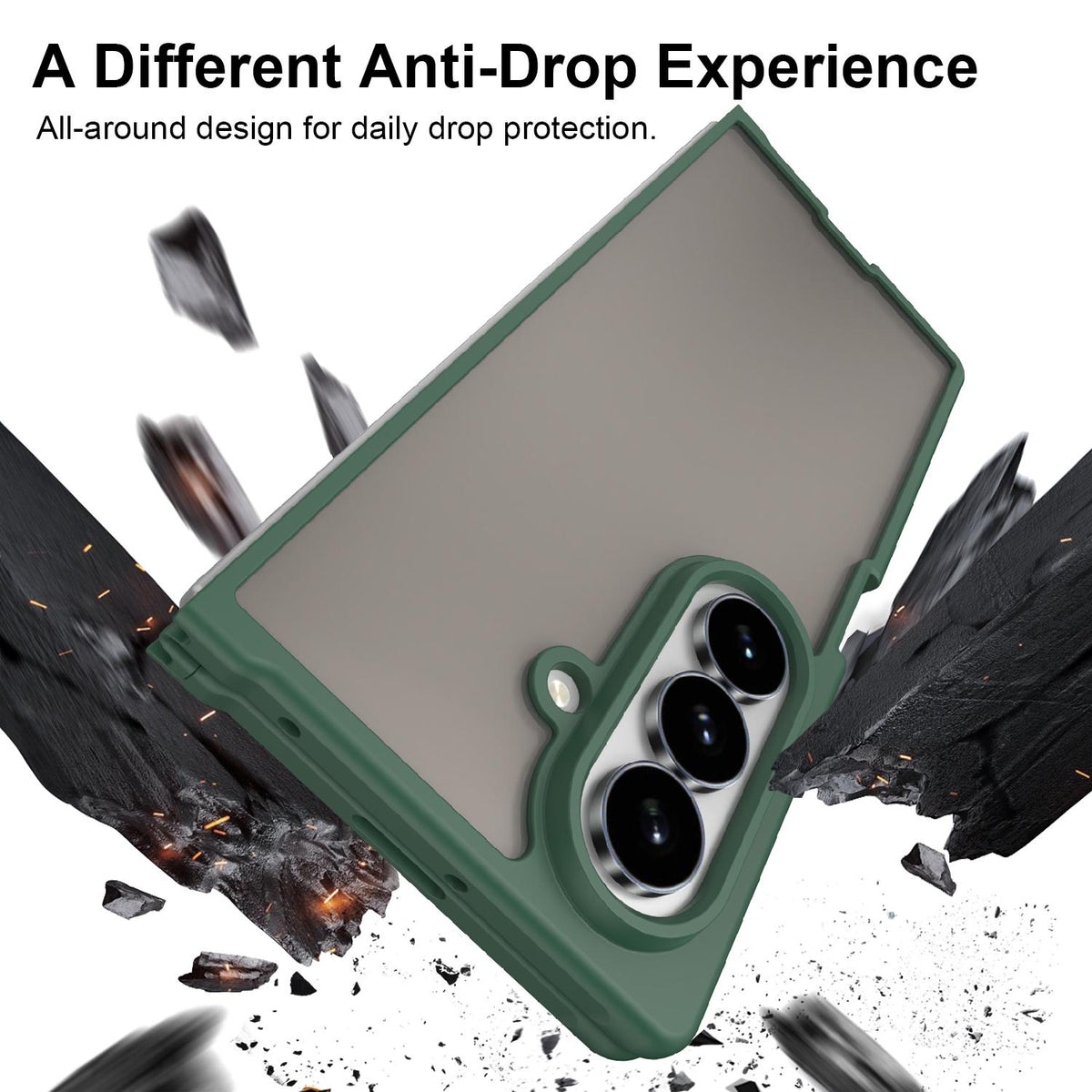 For Galaxy Z Fold8 Ultra 5G Fan Dun Series TPU Hybrid PC Frosted Phone Case - Green - EDA008121104C