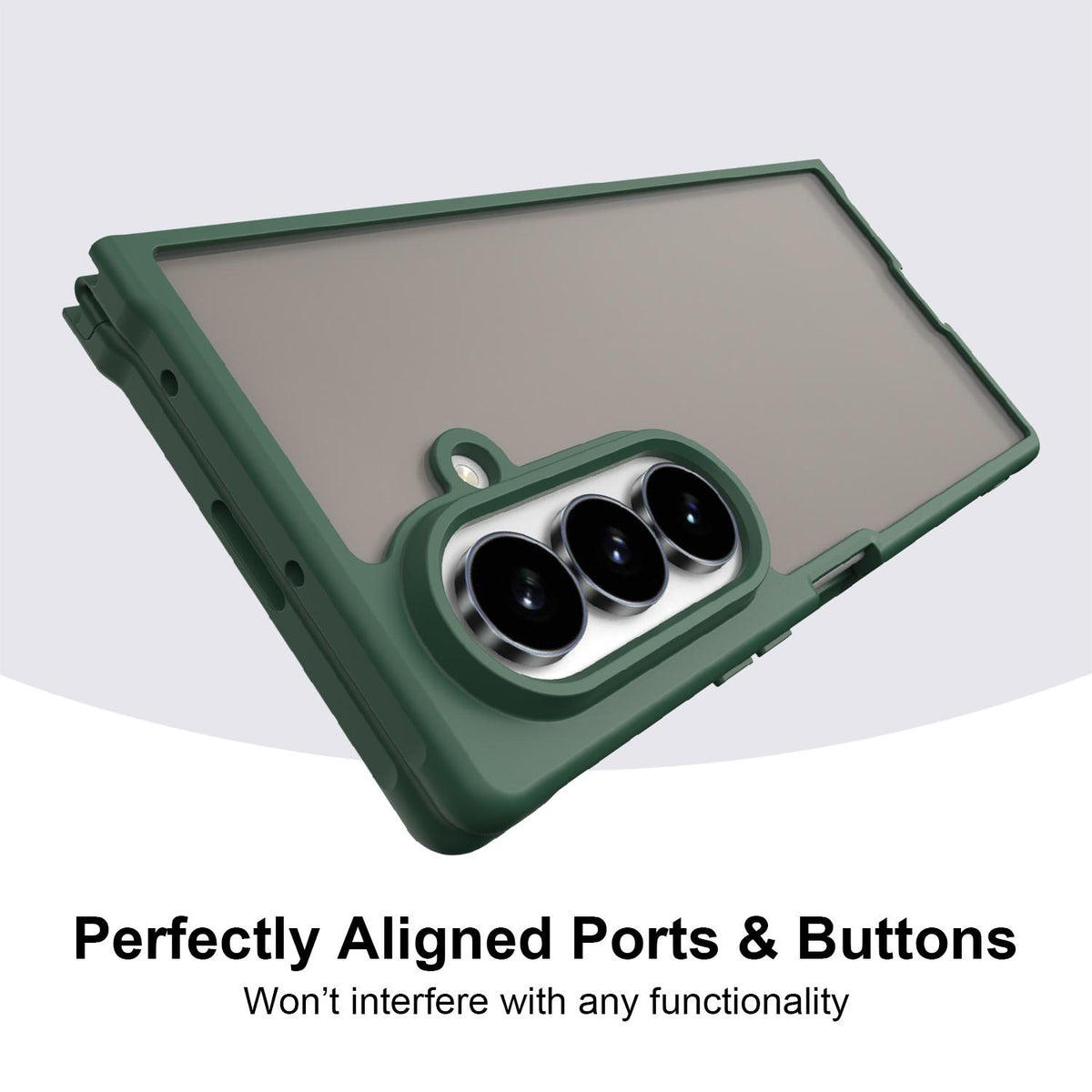 For Galaxy Z Fold8 Ultra 5G Fan Dun Series TPU Hybrid PC Frosted Phone Case - Green - EDA008121104C