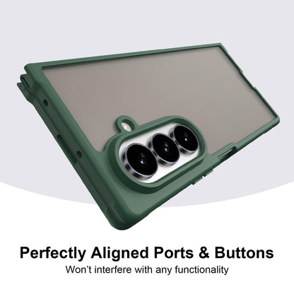 For Galaxy Z Fold8 Ultra 5G Fan Dun Series TPU Hybrid PC Frosted Phone Case - Green - EDA008121104C