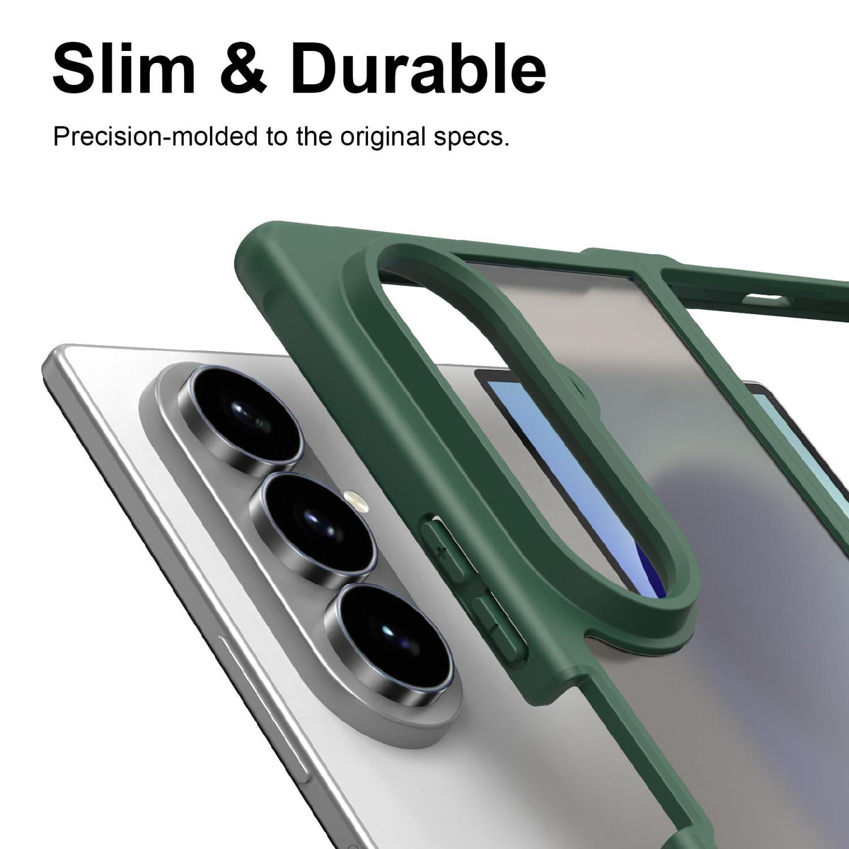 For Galaxy Z Fold8 Ultra 5G Fan Dun Series TPU Hybrid PC Frosted Phone Case - Green - EDA008121104C