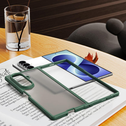For Galaxy Z Fold8 Ultra 5G Fan Dun Series TPU Hybrid PC Frosted Phone Case - Green - EDA008121104C