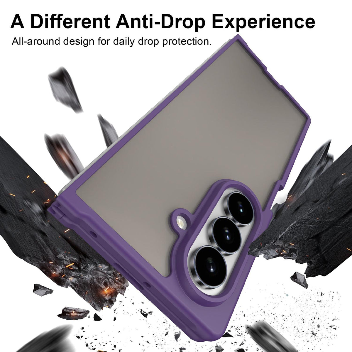 For Galaxy Z Fold8 Ultra 5G Fan Dun Series TPU Hybrid PC Frosted Phone Case - Purple - EDA008121104D