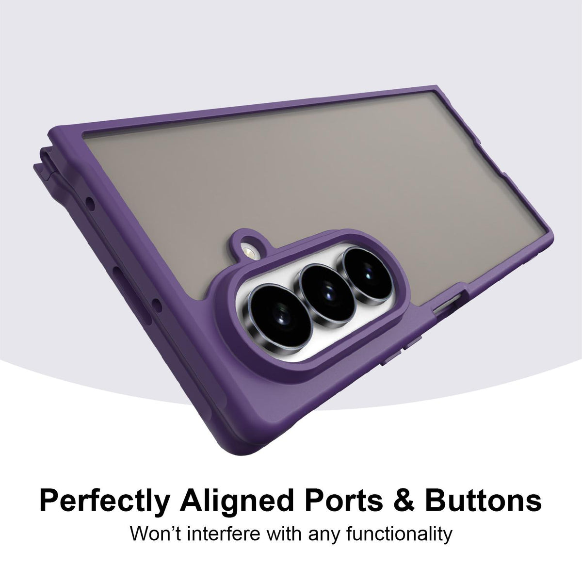 For Galaxy Z Fold8 Ultra 5G Fan Dun Series TPU Hybrid PC Frosted Phone Case - Purple - EDA008121104D