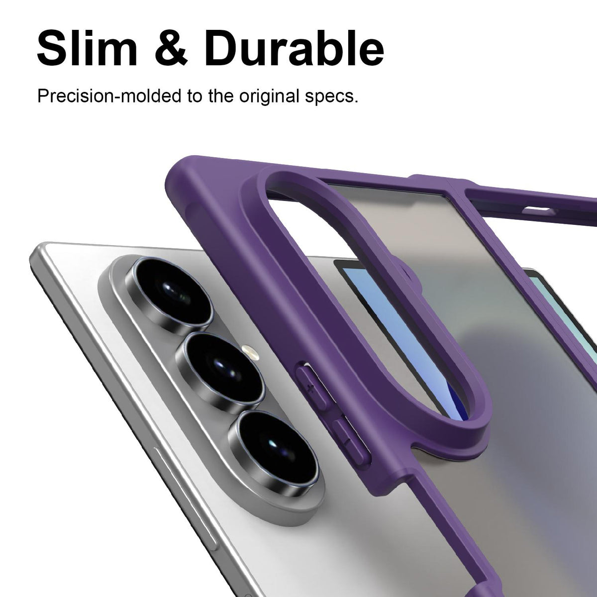 For Galaxy Z Fold8 Ultra 5G Fan Dun Series TPU Hybrid PC Frosted Phone Case - Purple - EDA008121104D