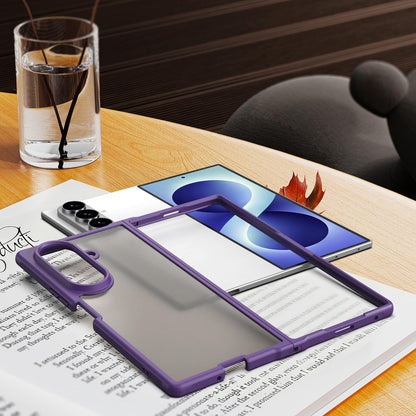For Galaxy Z Fold8 Ultra 5G Fan Dun Series TPU Hybrid PC Frosted Phone Case - Purple - EDA008121104D