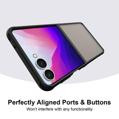 For Galaxy Z Flip8 5G Fan Dun Series TPU Hybrid PC Frosted Phone Case - Black - EDA008121105A