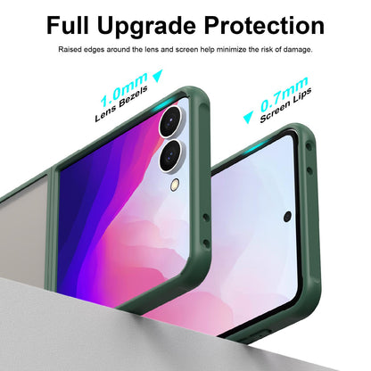 For Galaxy Z Flip8 5G Fan Dun Series TPU Hybrid PC Frosted Phone Case - Green - EDA008121105C