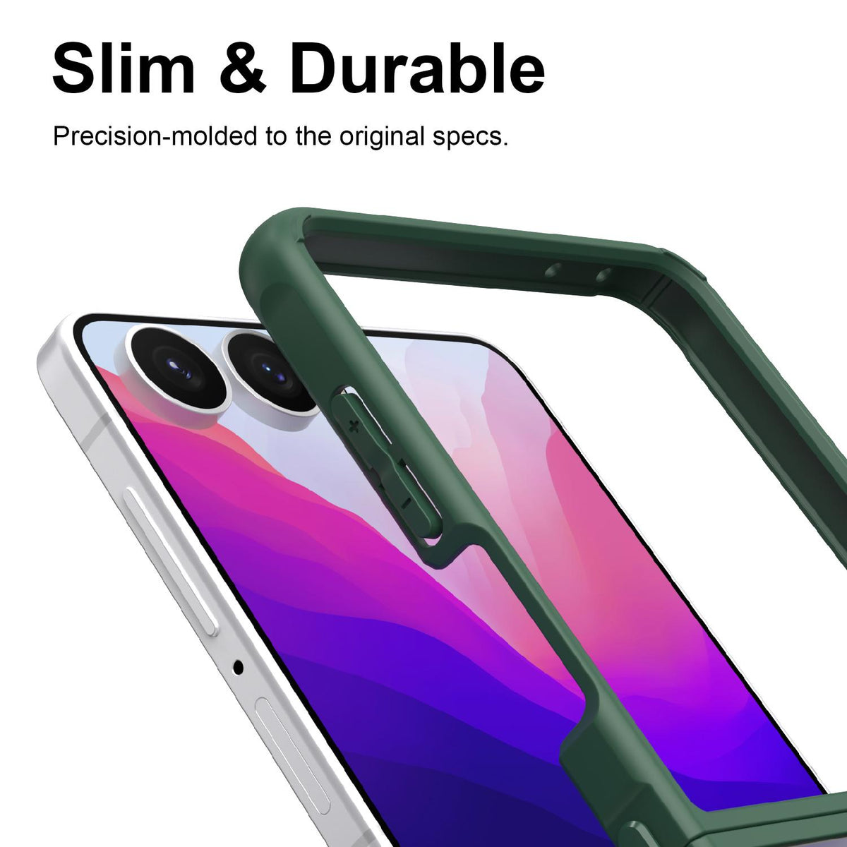 For Galaxy Z Flip8 5G Fan Dun Series TPU Hybrid PC Frosted Phone Case - Green - EDA008121105C