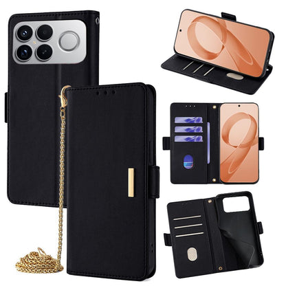 For Redmi K90 Pro Max / Poco F8 Ultra Crossbody Chain Leather Phone Case(Black)