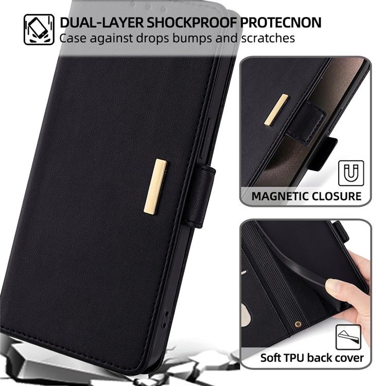 For Redmi K90 Pro Max / Poco F8 Ultra Crossbody Chain Leather Phone Case(Black)