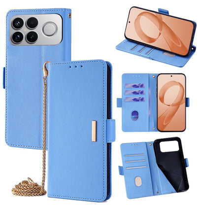 For Redmi K90 Pro Max / Poco F8 Ultra Crossbody Chain Leather Phone Case(Blue)