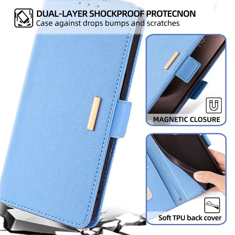 For Redmi K90 Pro Max / Poco F8 Ultra Crossbody Chain Leather Phone Case(Blue)