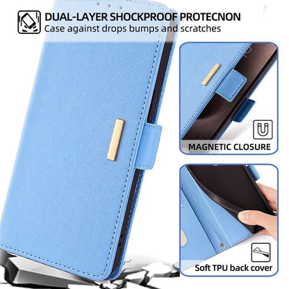 For Redmi K90 Pro Max / Poco F8 Ultra Crossbody Chain Leather Phone Case(Blue)