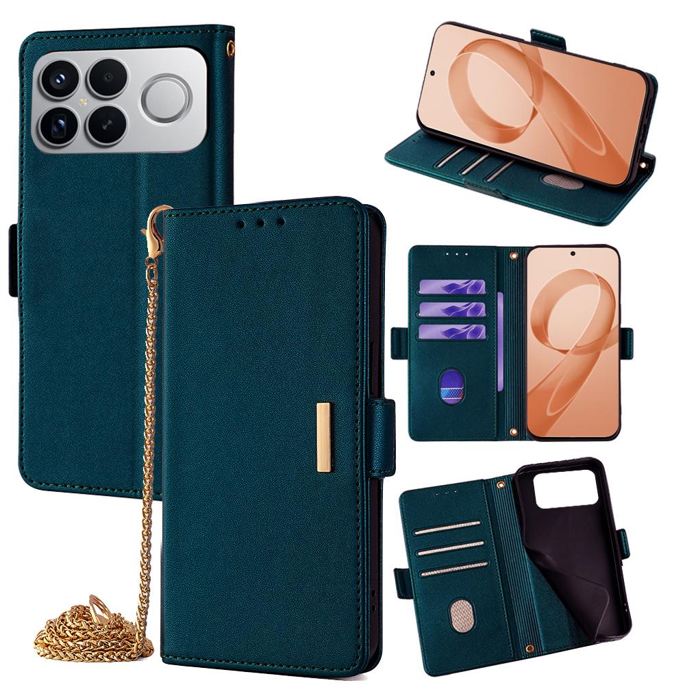 For Redmi K90 Pro Max / Poco F8 Ultra Crossbody Chain Leather Phone Case(Green)