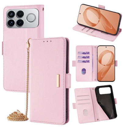 For Redmi K90 Pro Max / Poco F8 Ultra Crossbody Chain Leather Phone Case(Pink)