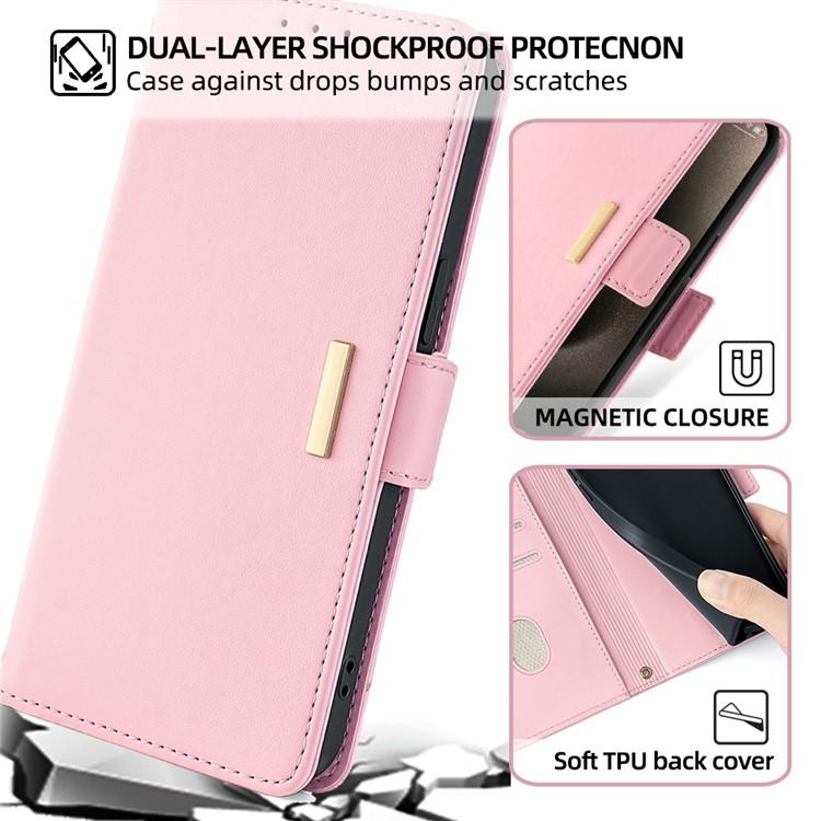 For Redmi K90 Pro Max / Poco F8 Ultra Crossbody Chain Leather Phone Case(Pink)