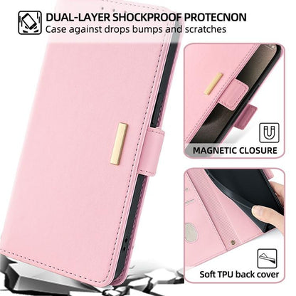 For Redmi K90 Pro Max / Poco F8 Ultra Crossbody Chain Leather Phone Case(Pink)