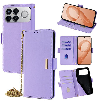 For Redmi K90 Pro Max / Poco F8 Ultra Crossbody Chain Leather Phone Case(Purple)