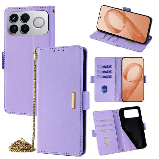 For Redmi K90 Pro Max / Poco F8 Ultra Crossbody Chain Leather Phone Case(Purple)
