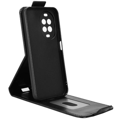 For Huawei nova 16z 5G Magnetic Vertical Flip Leather Phone Case with Buckle - Black - EDA008171516A