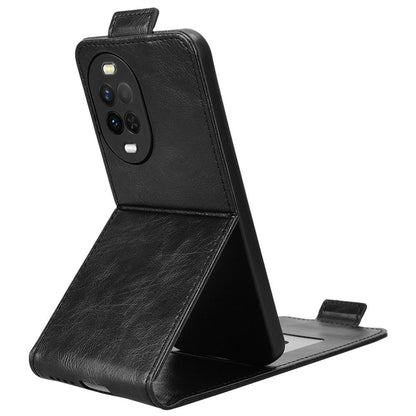 For Huawei nova 16z 5G Magnetic Vertical Flip Leather Phone Case with Buckle - Black - EDA008171516A