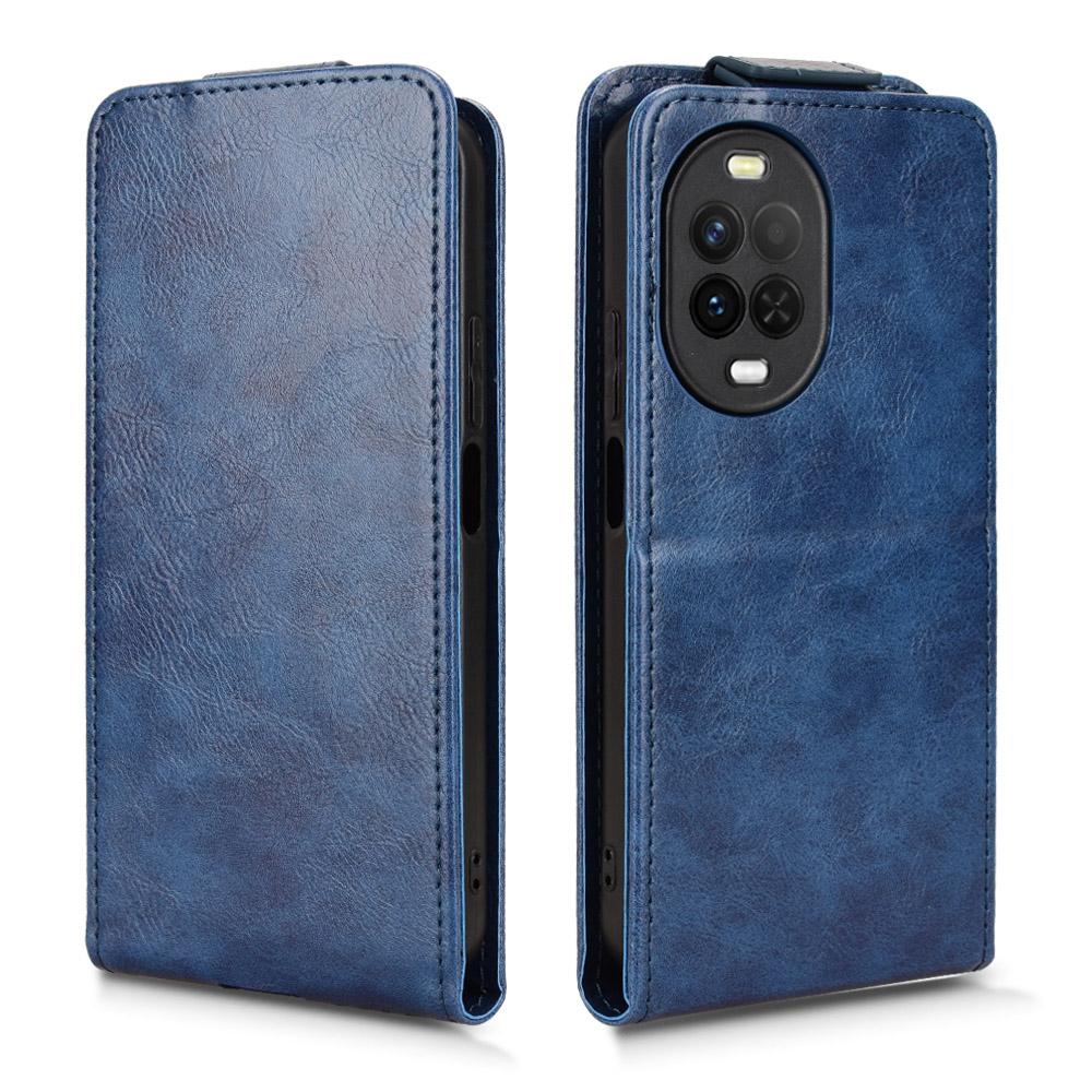 For Huawei nova 16z 5G Magnetic Vertical Flip Leather Phone Case with Buckle - Blue - EDA008171516B