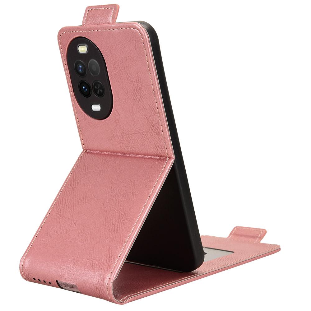 For Huawei nova 16z 5G Magnetic Vertical Flip Leather Phone Case with Buckle - Rose Gold - EDA008171516C