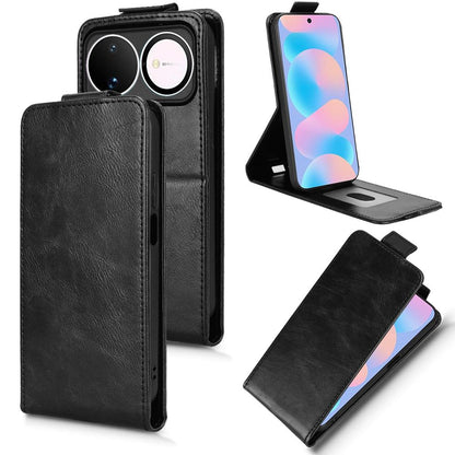 For Huawei nova 16 5G Magnetic Vertical Flip Leather Phone Case with Buckle - Black - EDA008171517A