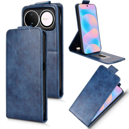 For Huawei nova 16 5G Magnetic Vertical Flip Leather Phone Case with Buckle - Blue - EDA008171517B