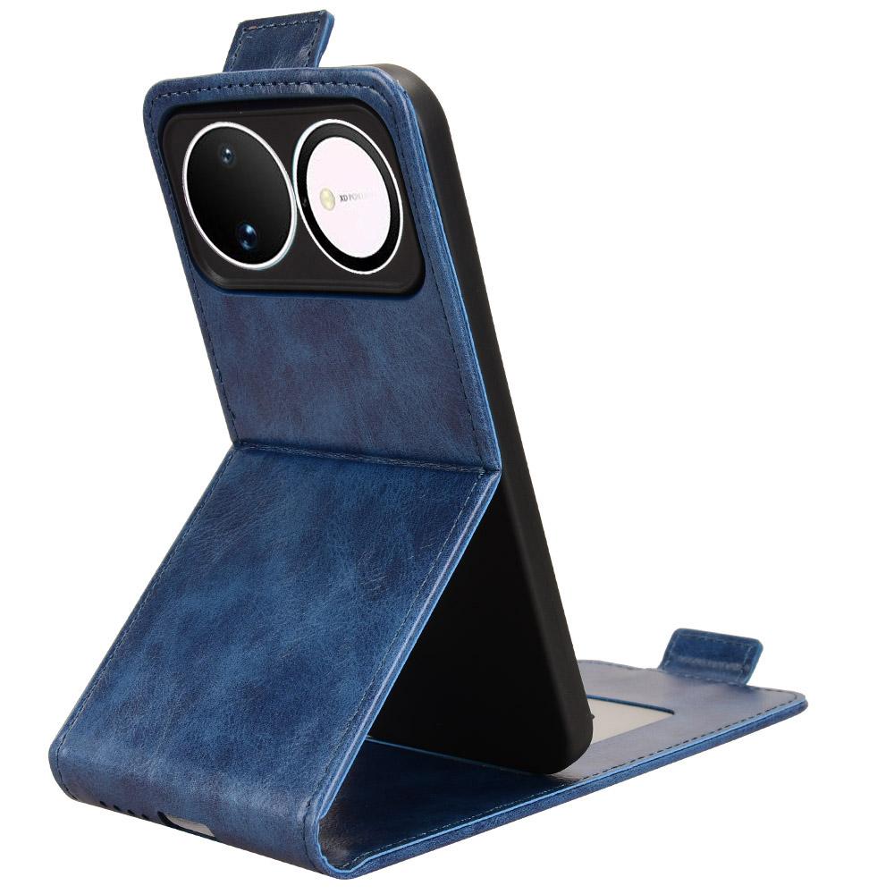 For Huawei nova 16 5G Magnetic Vertical Flip Leather Phone Case with Buckle - Blue - EDA008171517B