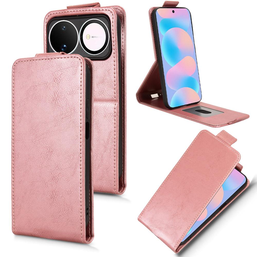 For Huawei nova 16 5G Magnetic Vertical Flip Leather Phone Case with Buckle - Rose Gold - EDA008171517C