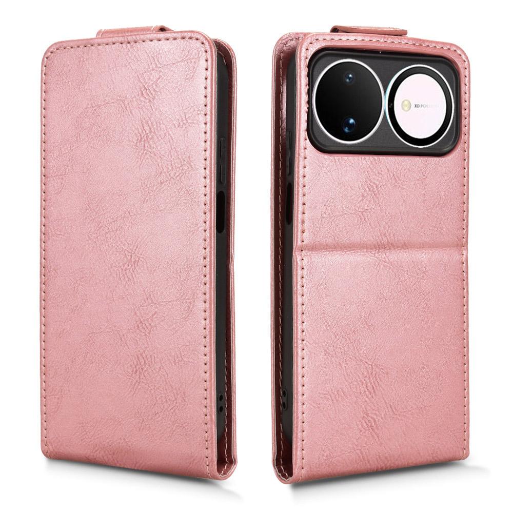 For Huawei nova 16 5G Magnetic Vertical Flip Leather Phone Case with Buckle - Rose Gold - EDA008171517C