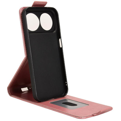 For Huawei nova 16 5G Magnetic Vertical Flip Leather Phone Case with Buckle - Rose Gold - EDA008171517C