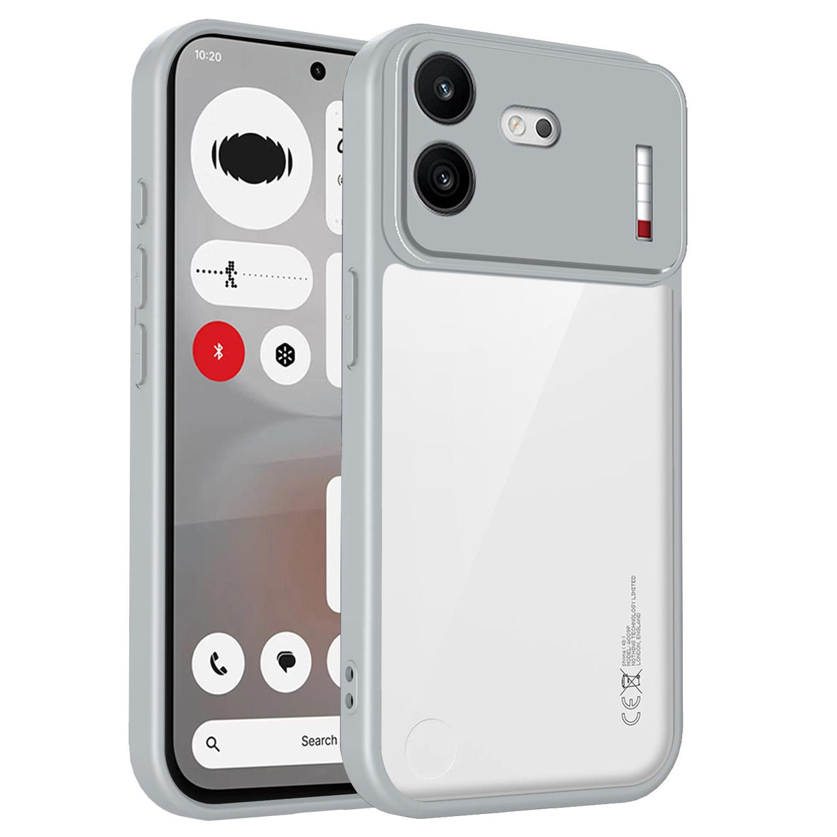 For Nothing Phone 4b Matte PC Skin-feel Shockproof Phone Case - Grey - EDA008179308A