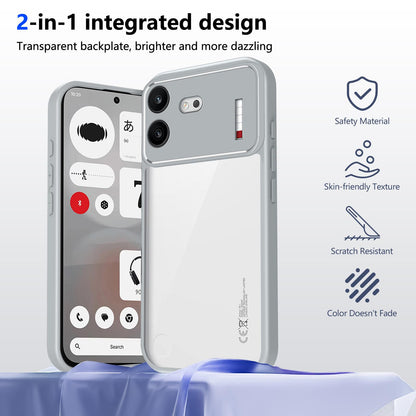 For Nothing Phone 4b Matte PC Skin-feel Shockproof Phone Case - Grey - EDA008179308A