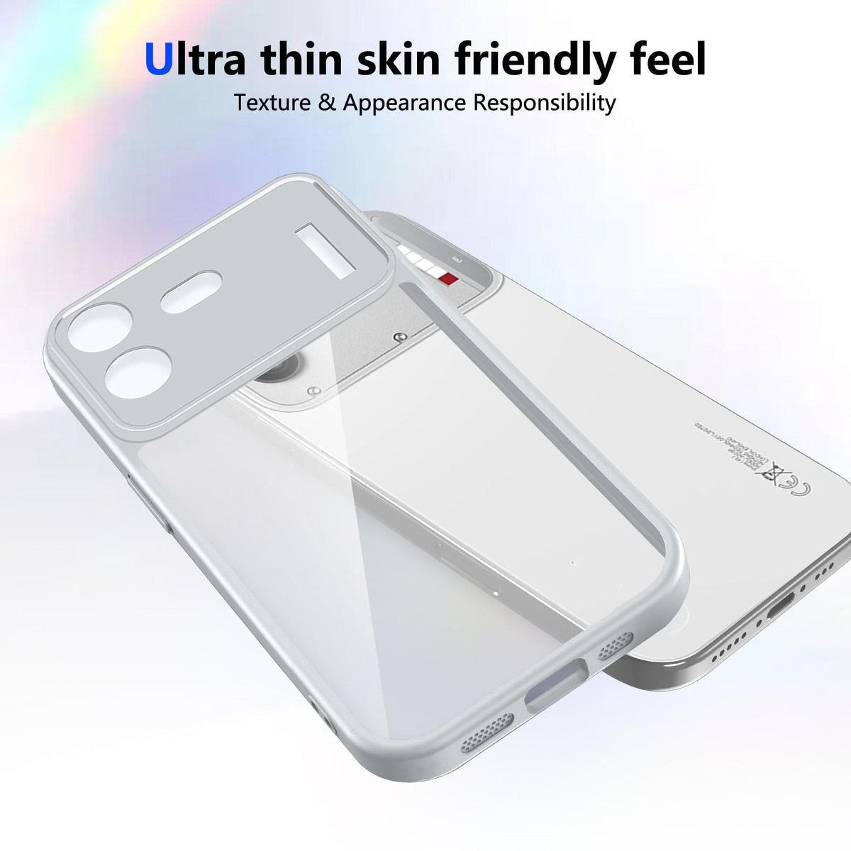 For Nothing Phone 4b Matte PC Skin-feel Shockproof Phone Case - Grey - EDA008179308A