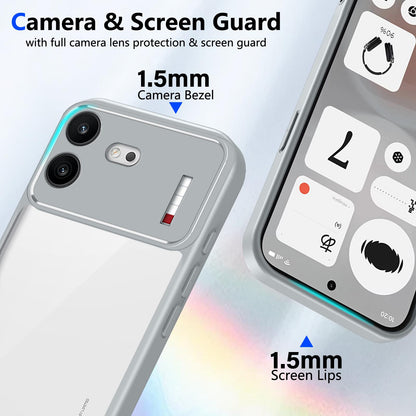 For Nothing Phone 4b Matte PC Skin-feel Shockproof Phone Case - Grey - EDA008179308A