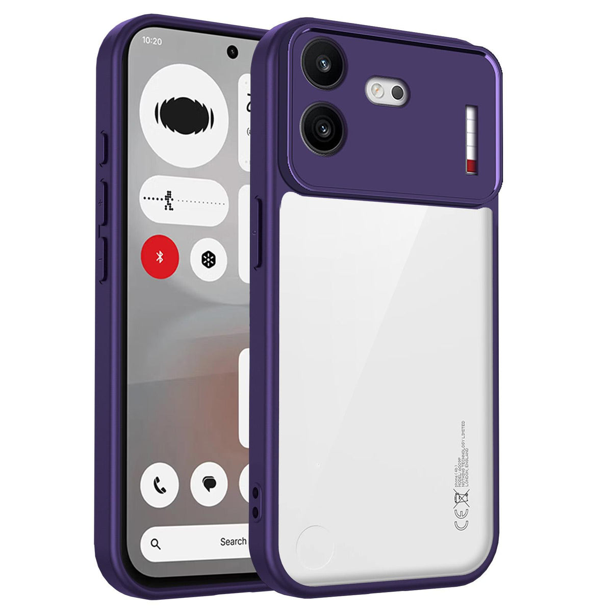 For Nothing Phone 4b Matte PC Skin-feel Shockproof Phone Case - Purple - EDA008179308B